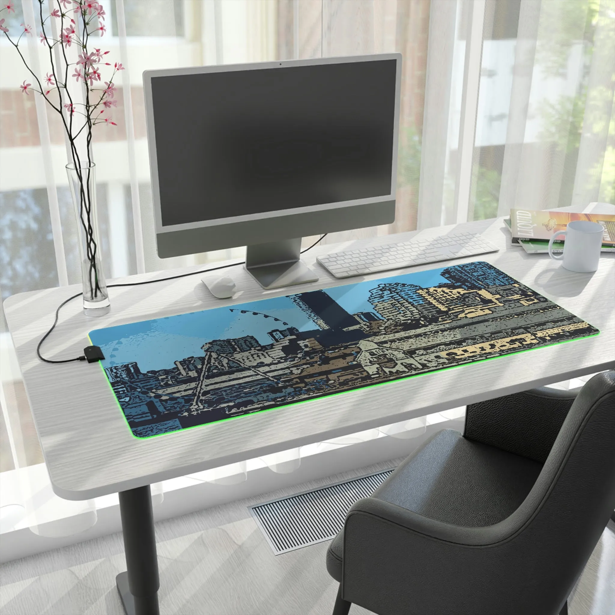 LED Gaming Mouse Pad ... That Classic Wheel ... 'Seattle's Wheel' ... & Old Classic Waterside Vendors ...  'Family Archives' ... Original Works ...