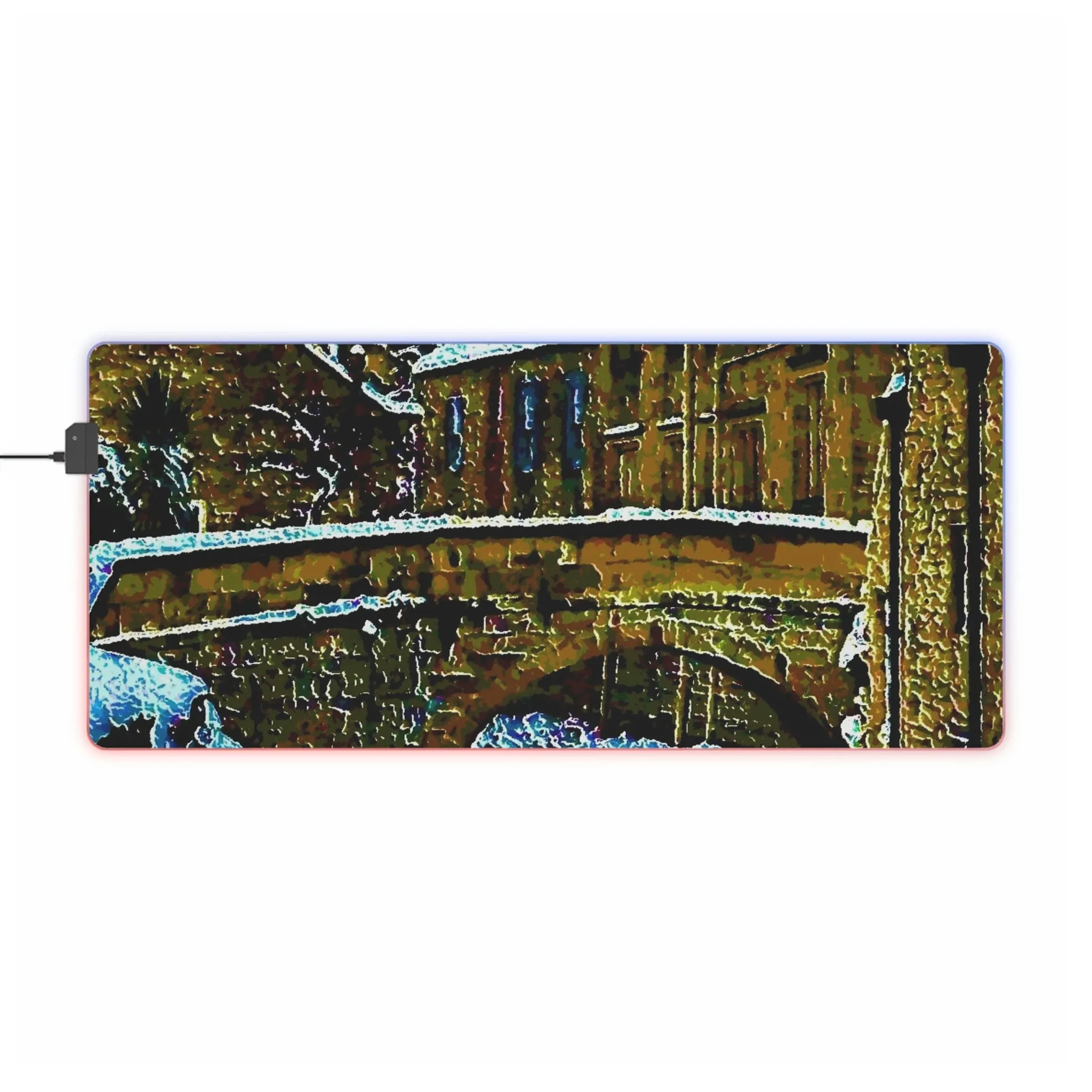 LED Gaming Mouse Pad ... Walikng The Streets & Alleys ... 'Strolling The Canals ... '  ... Original Works  ...