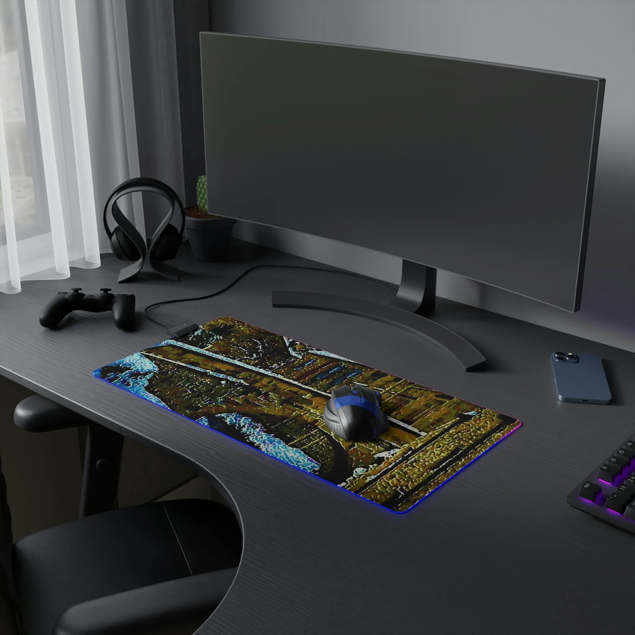 LED Gaming Mouse Pad ... Walikng The Streets & Alleys ... 'Strolling The Canals ... '  ... Original Works  ...