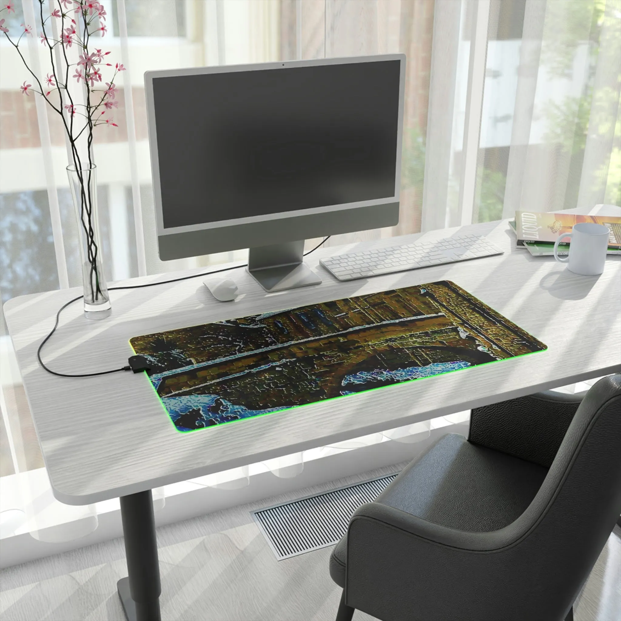 LED Gaming Mouse Pad ... Walikng The Streets & Alleys ... 'Strolling The Canals ... '  ... Original Works  ...