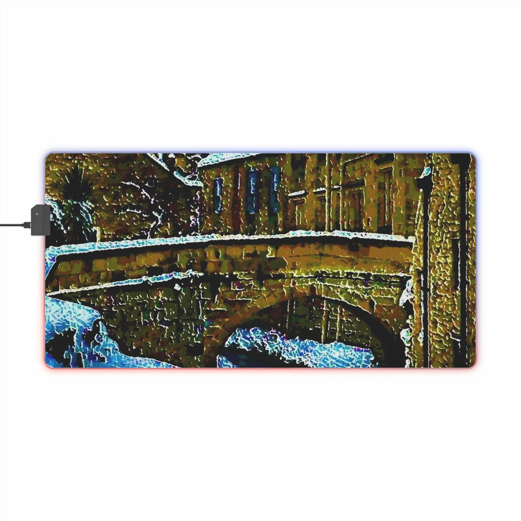 LED Gaming Mouse Pad ... Walikng The Streets & Alleys ... 'Strolling The Canals ... '  ... Original Works  ...