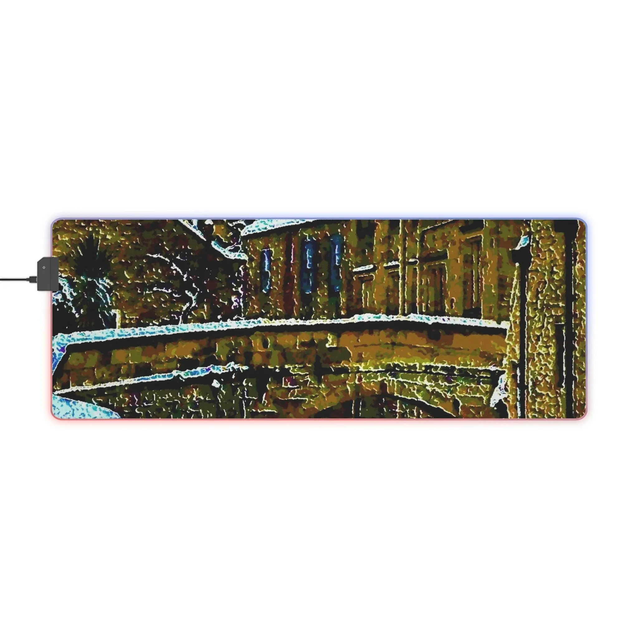 LED Gaming Mouse Pad ... Walikng The Streets & Alleys ... 'Strolling The Canals ... '  ... Original Works  ...