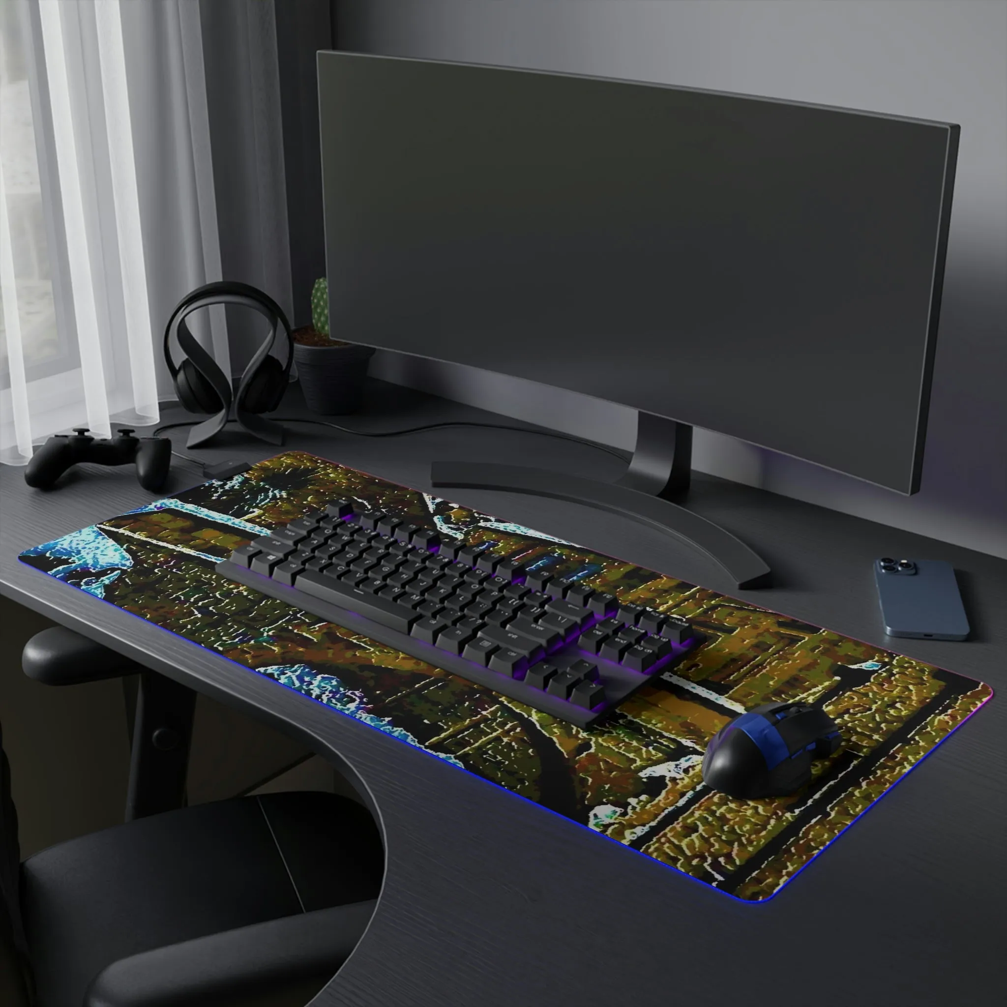 LED Gaming Mouse Pad ... Walikng The Streets & Alleys ... 'Strolling The Canals ... '  ... Original Works  ...