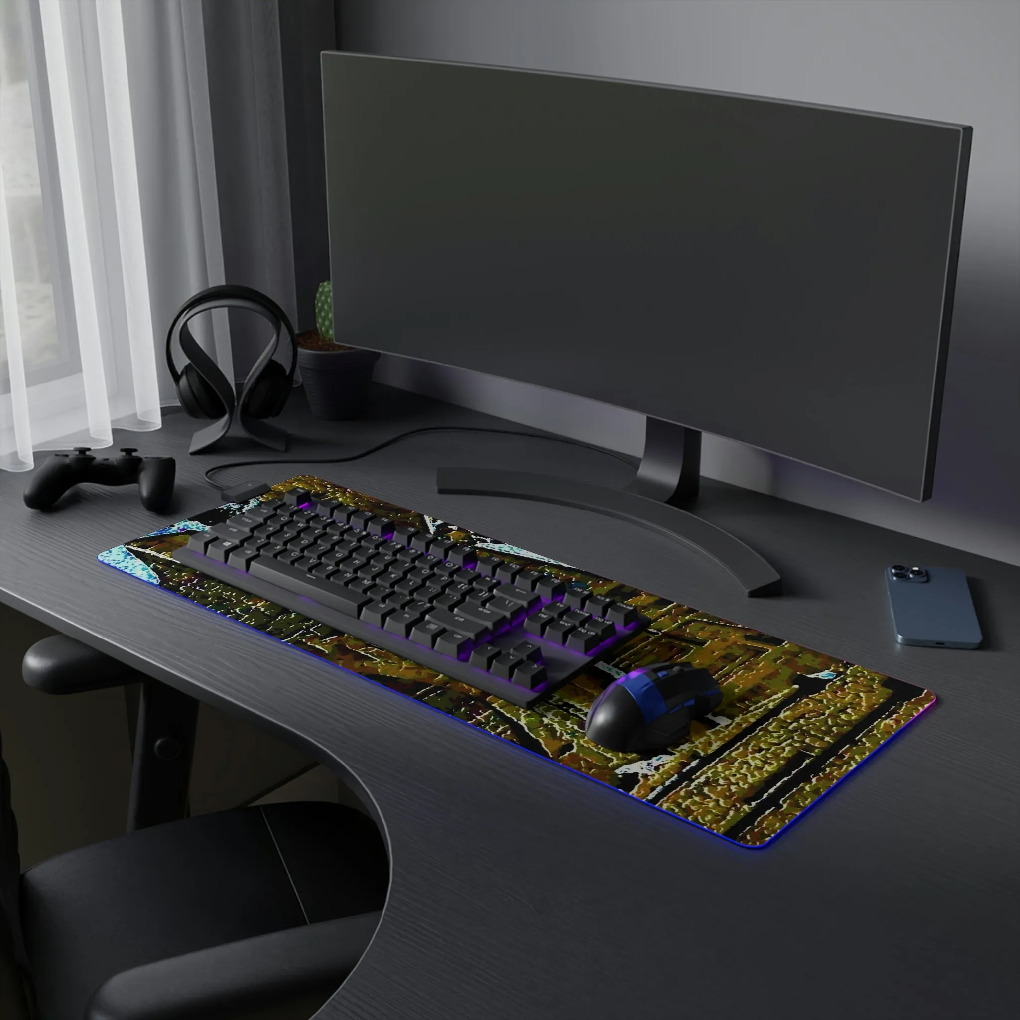 LED Gaming Mouse Pad ... Walikng The Streets & Alleys ... 'Strolling The Canals ... '  ... Original Works  ...