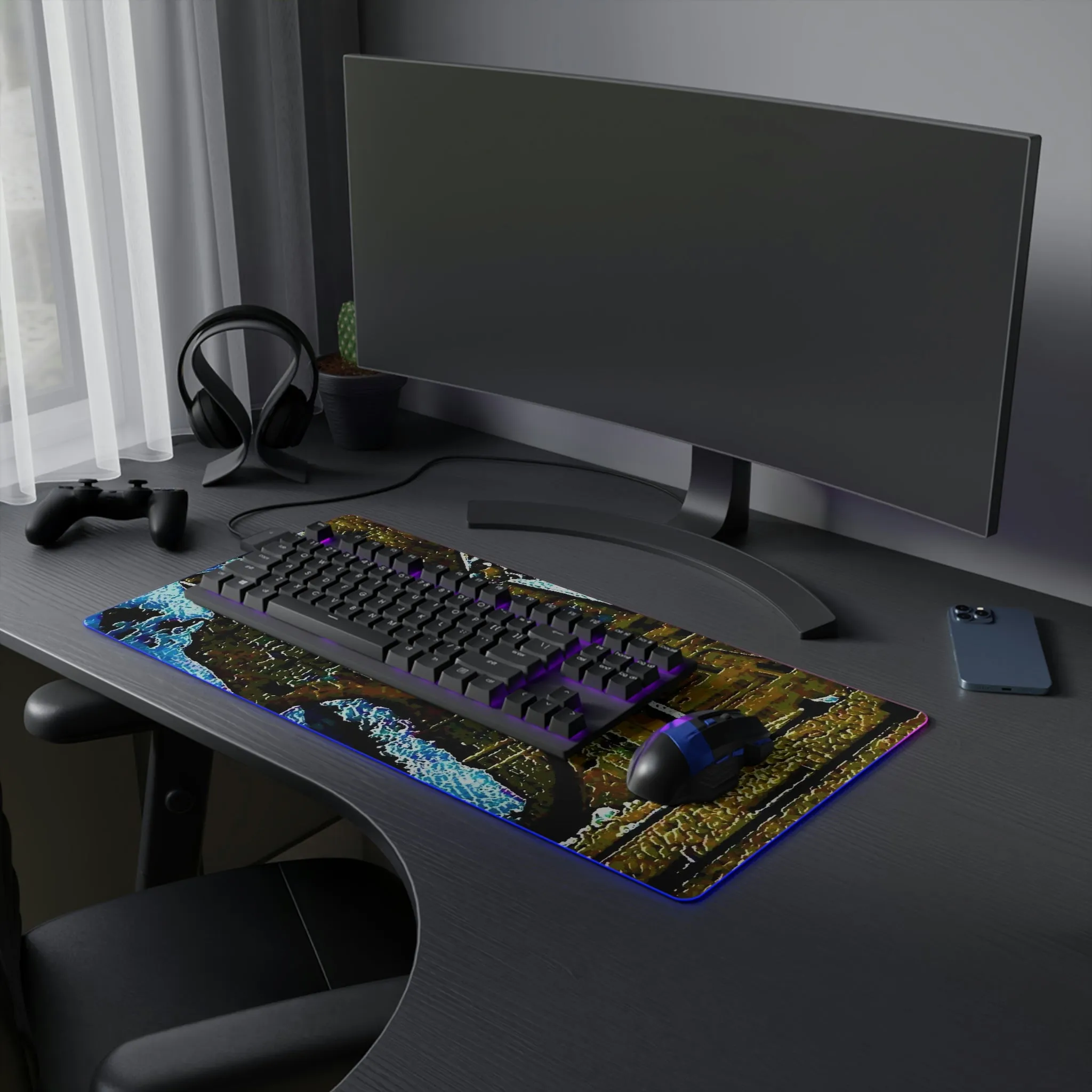 LED Gaming Mouse Pad ... Walikng The Streets & Alleys ... 'Strolling The Canals ... '  ... Original Works  ...