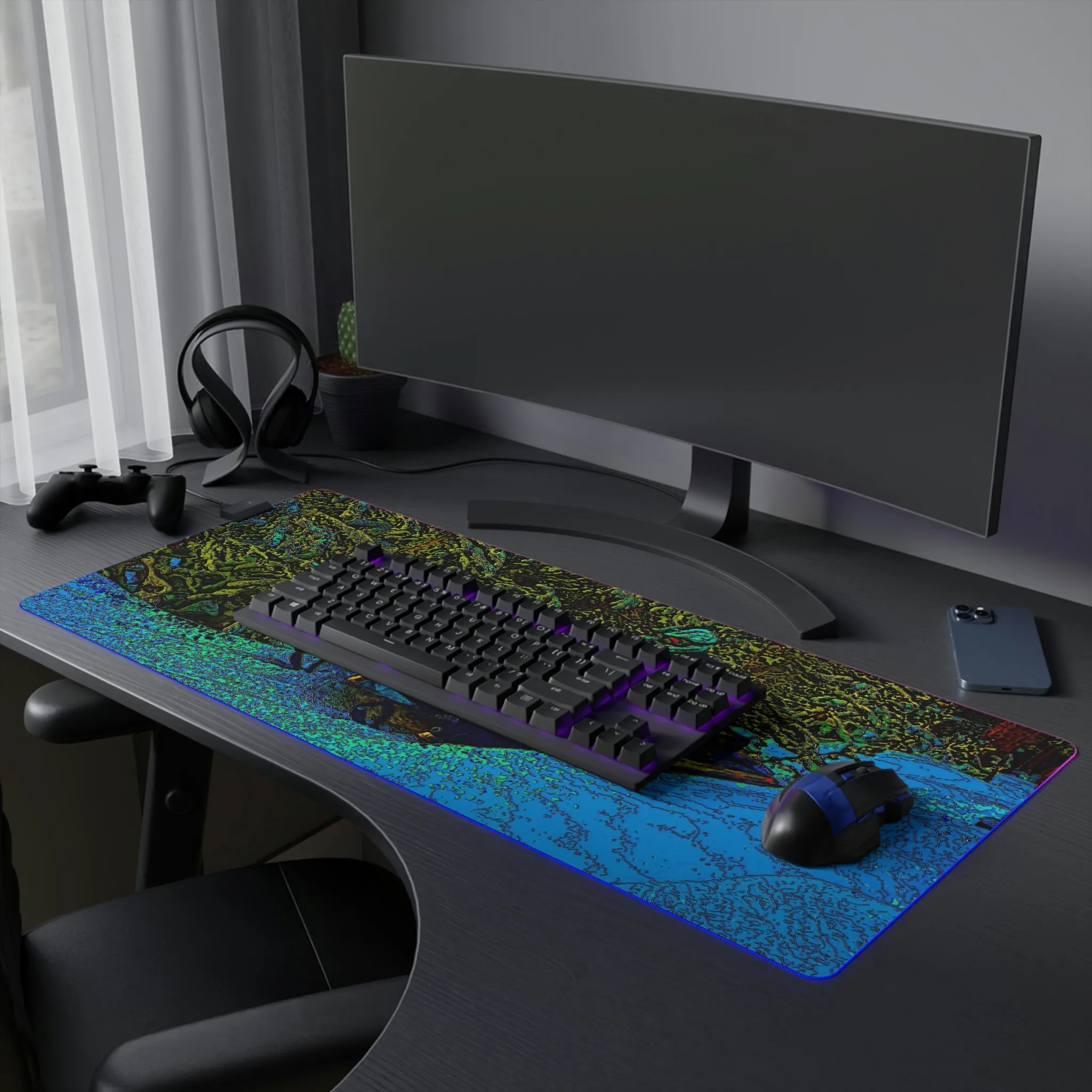 LED Gaming Mouse Pad ... Yep ... "Another Day ... Riding Through The Wilderness ... " ... February 2023 ... Original Works ...