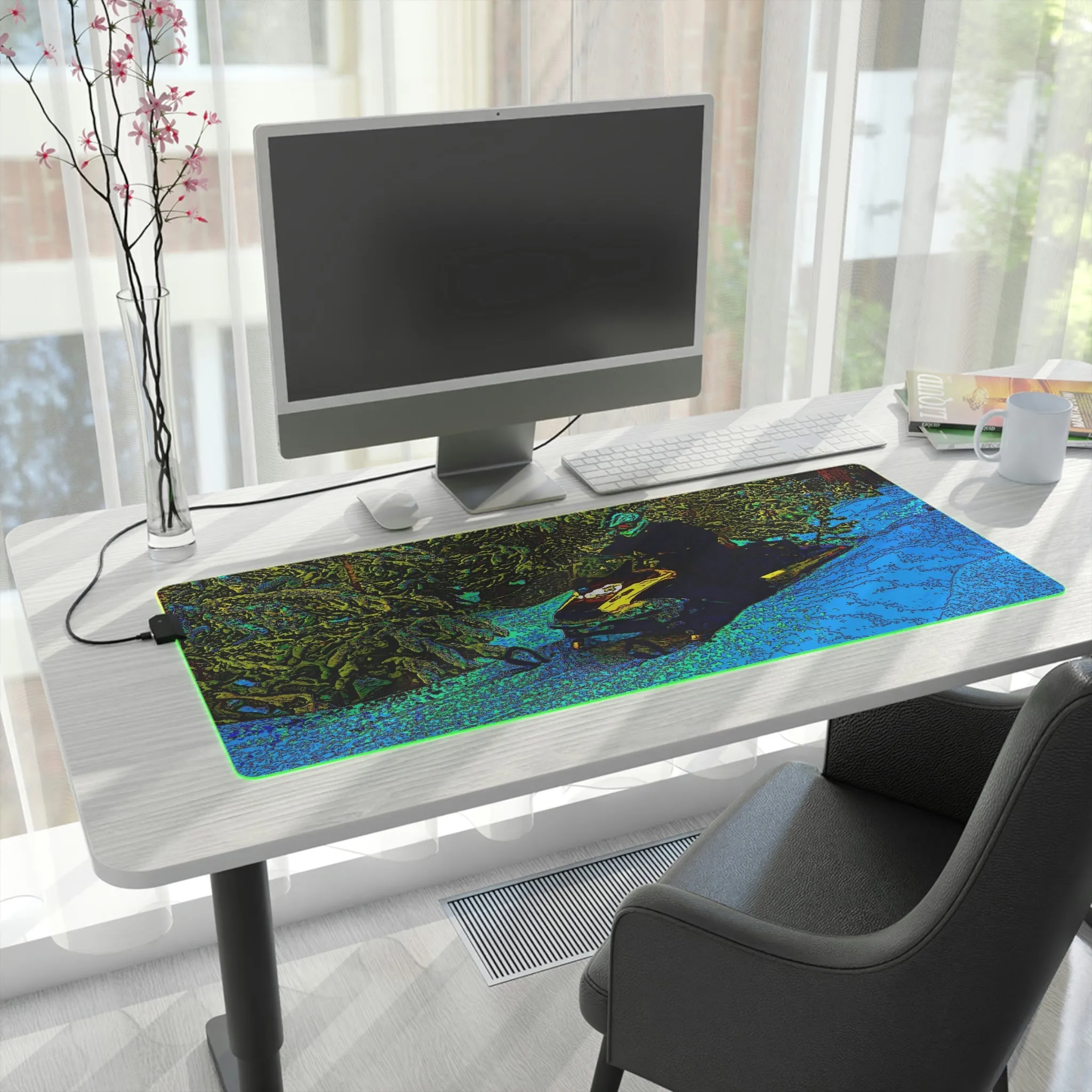LED Gaming Mouse Pad ... Yep ... "Another Day ... Riding Through The Wilderness ... " ... February 2023 ... Original Works ...