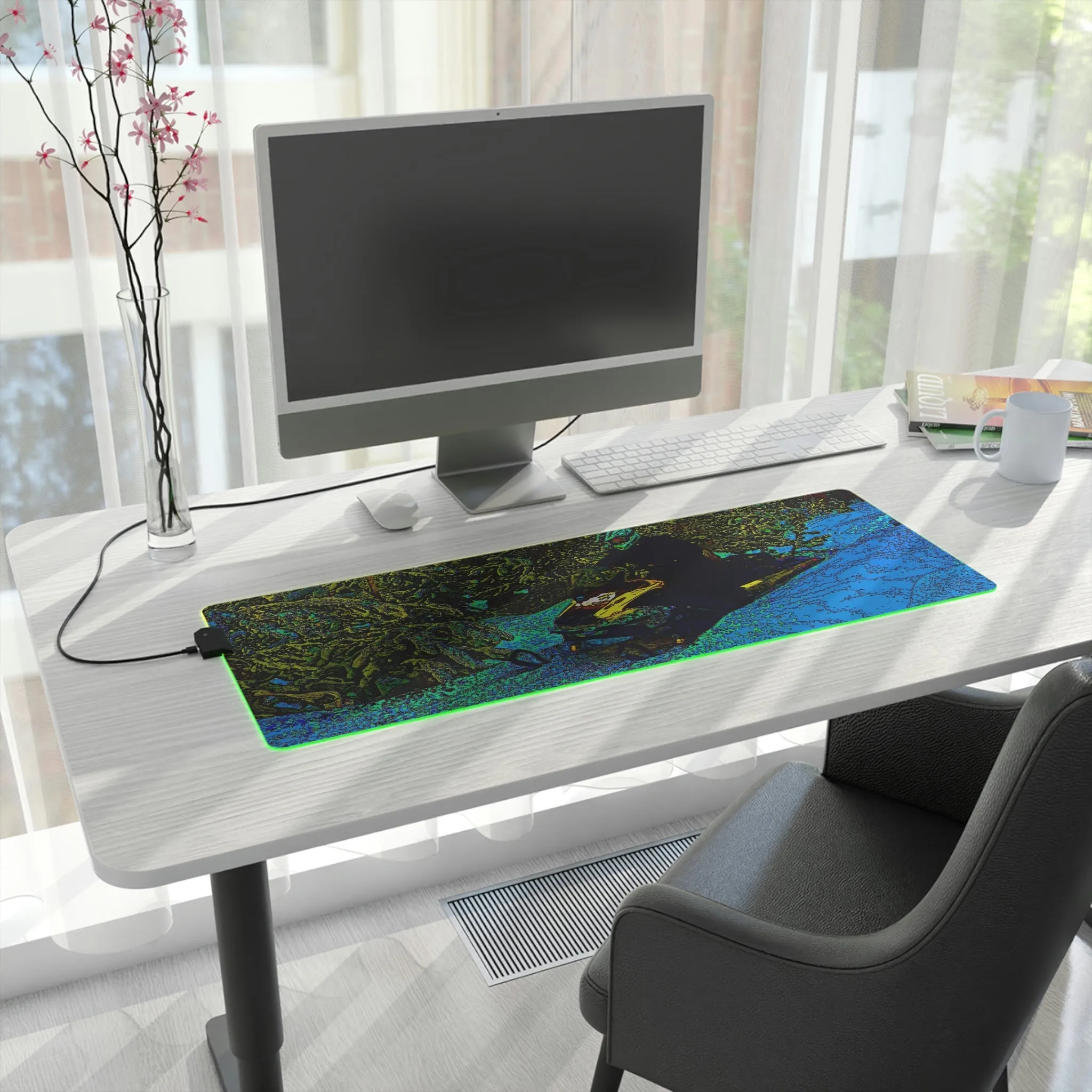 LED Gaming Mouse Pad ... Yep ... "Another Day ... Riding Through The Wilderness ... " ... February 2023 ... Original Works ...