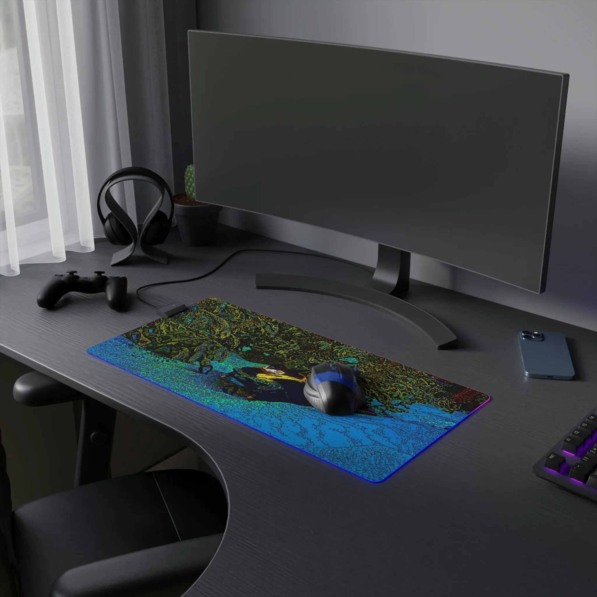 LED Gaming Mouse Pad ... Yep ... "Another Day ... Riding Through The Wilderness ... " ... February 2023 ... Original Works ...