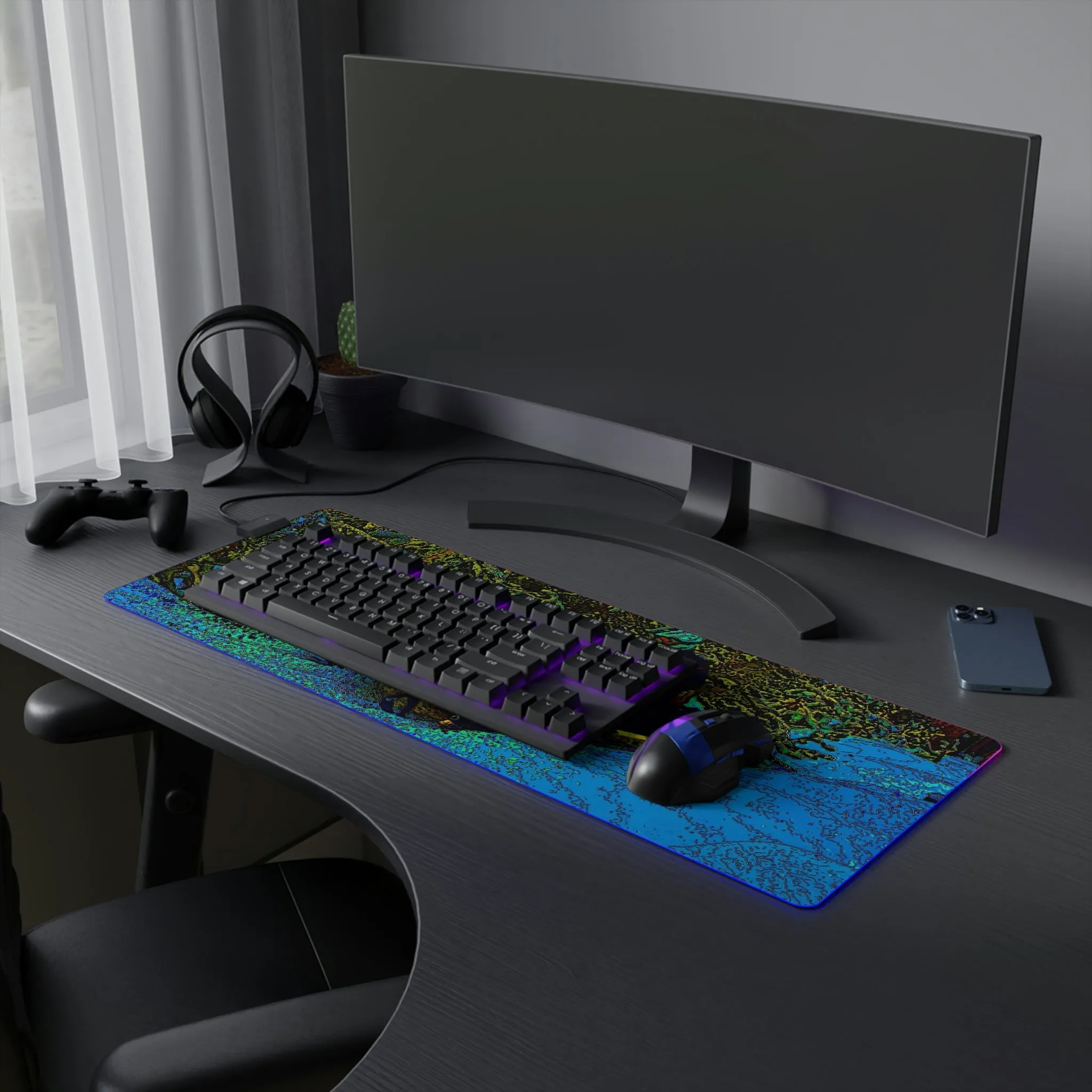 LED Gaming Mouse Pad ... Yep ... "Another Day ... Riding Through The Wilderness ... " ... February 2023 ... Original Works ...