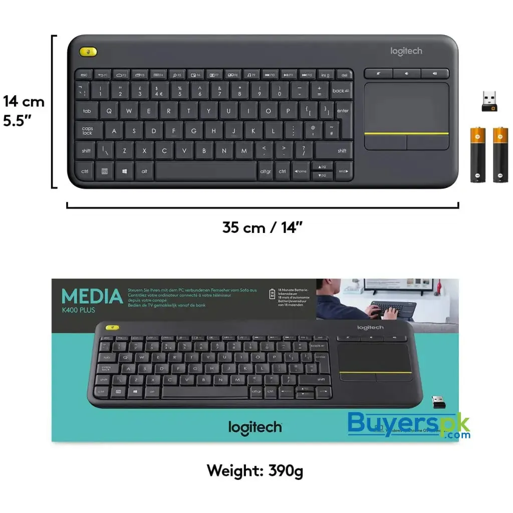 Logitech K400 plus Wireless Touch Keyboard