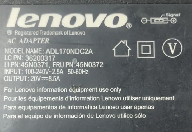 Lot of 6 Lenovo ADL170NDC2A Power Adapter