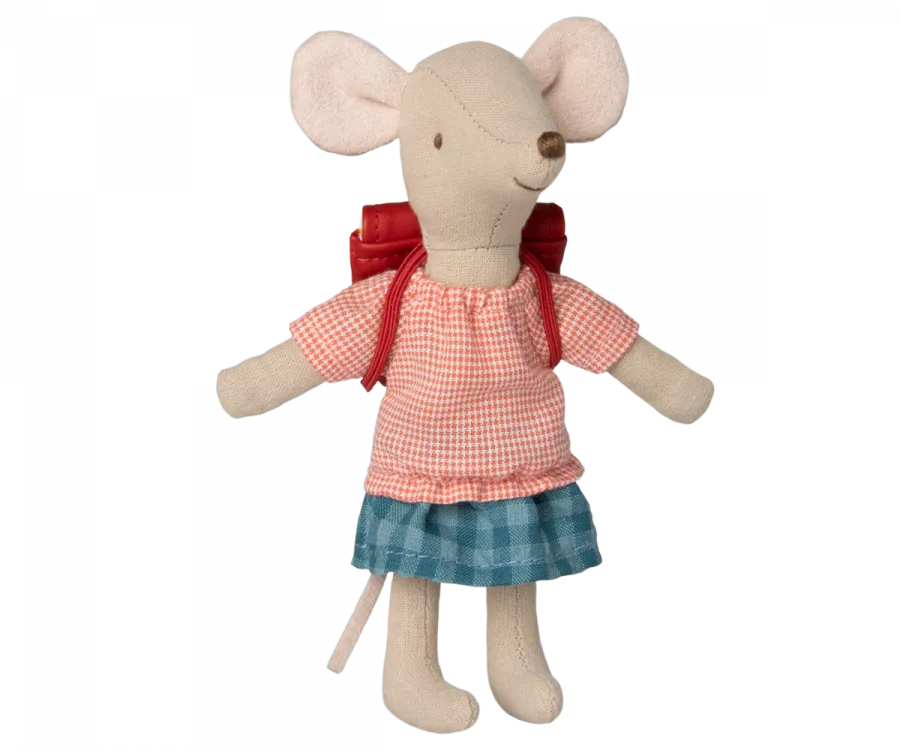Maileg Clothes and bag, Big sister mouse - Red
