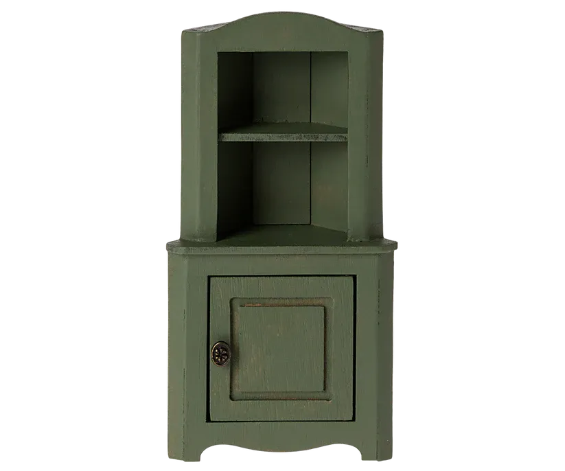 Maileg Corner cabinet, Mouse - Dark green