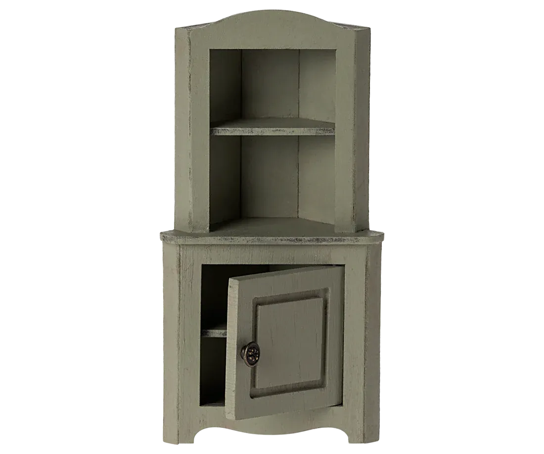 Maileg Corner cabinet, Mouse - Light green