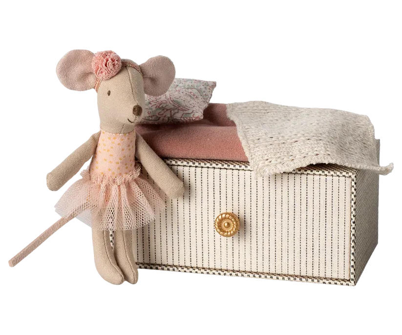 Maileg Dance mouse in daybed, Little sister