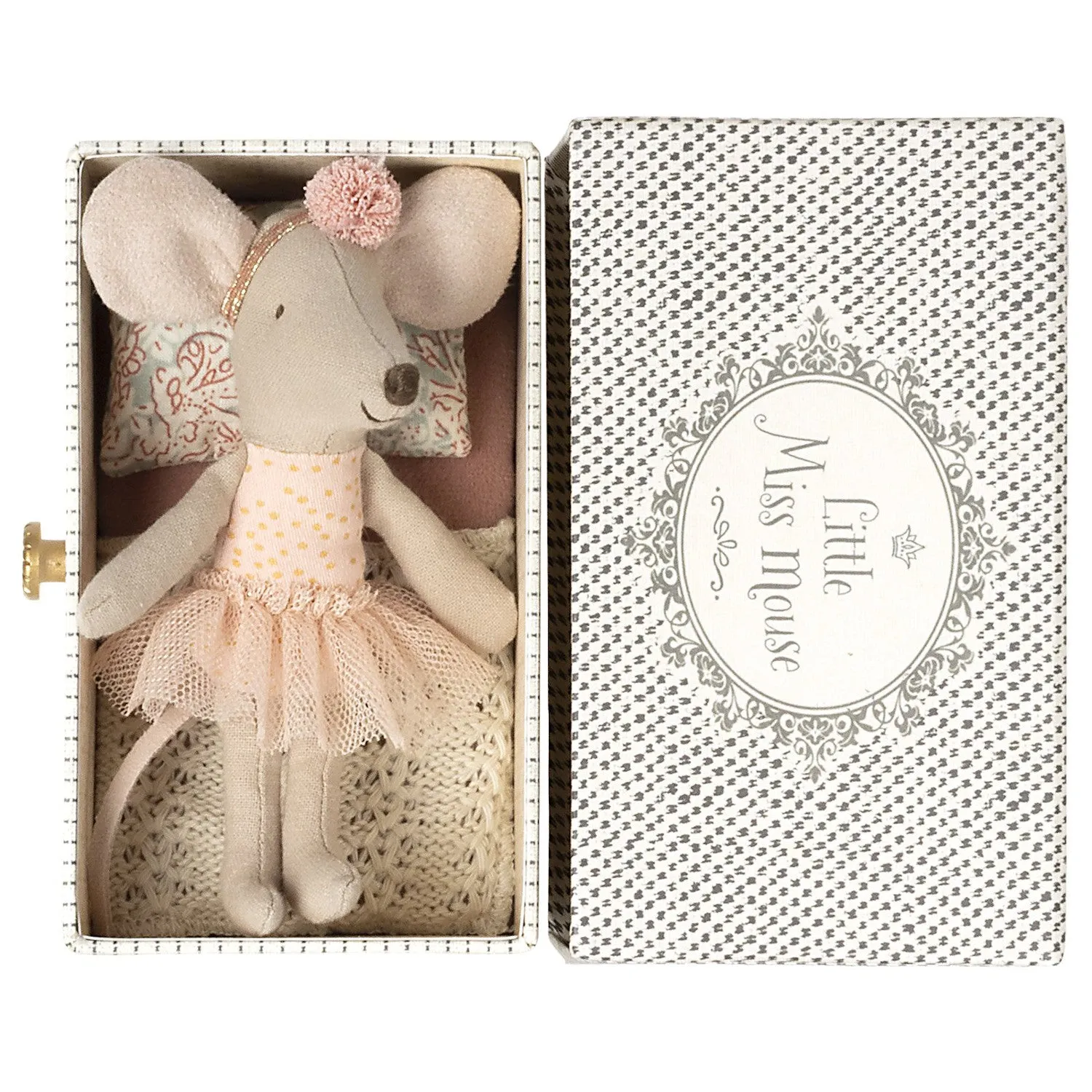 Maileg Dancing Little Sister Mouse in Daybed