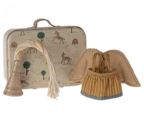 Maileg Fairy clothes in suitcase, Little sister mouse