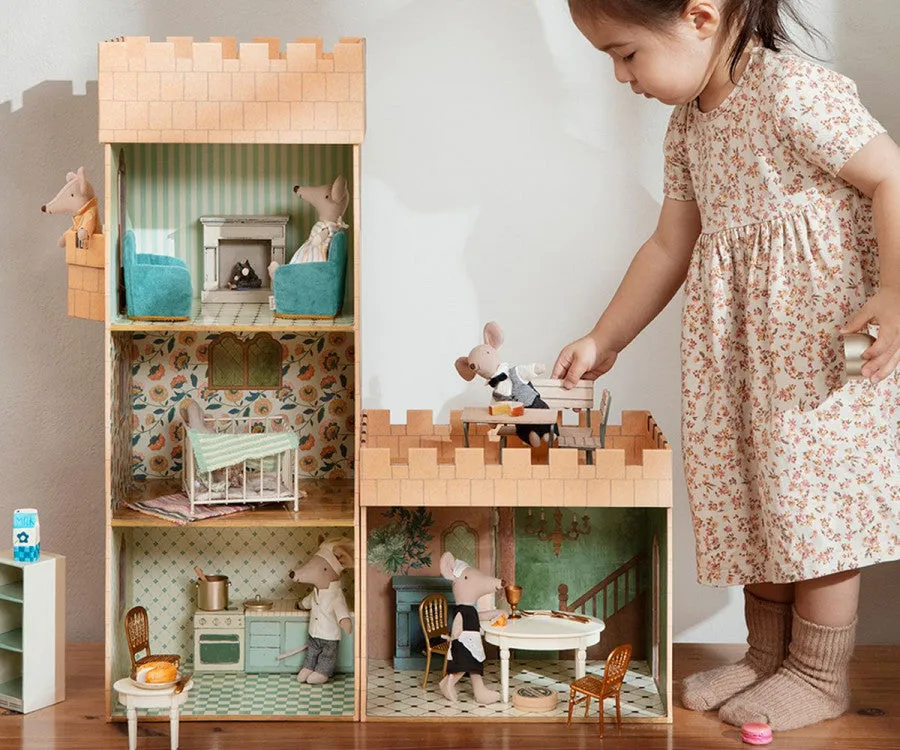 Maileg Fireplace - Off white, Mouse