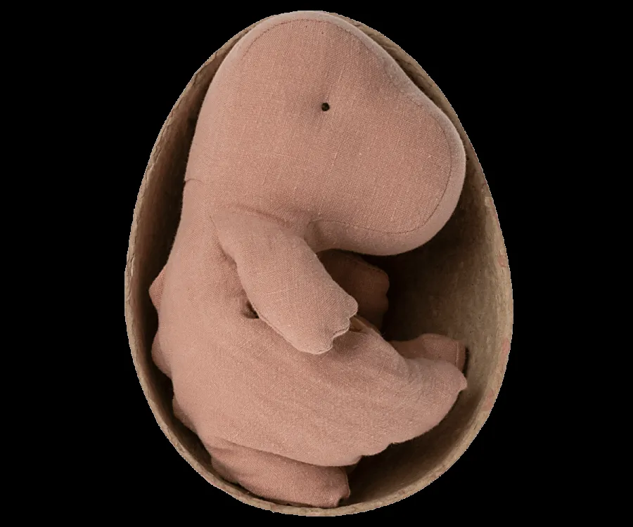 Maileg Gantosaurus in egg, Small - Old rose
