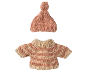 Maileg Knitted sweater and hat, Big sister mouse