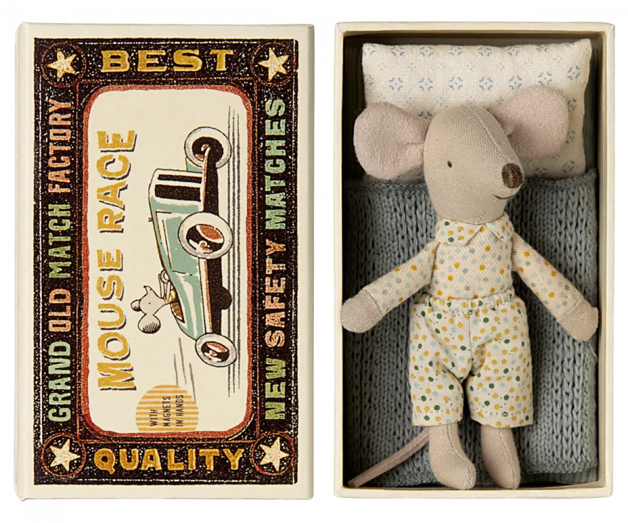 Maileg Little brother mouse in matchbox