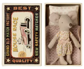 Maileg Little sister mouse in matchbox