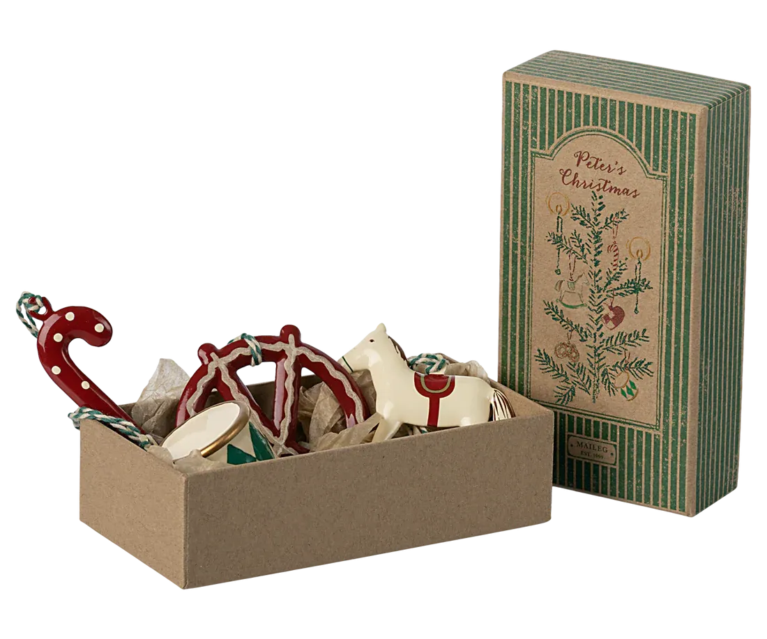 Maileg Metal ornament set - Peter`s Christmas