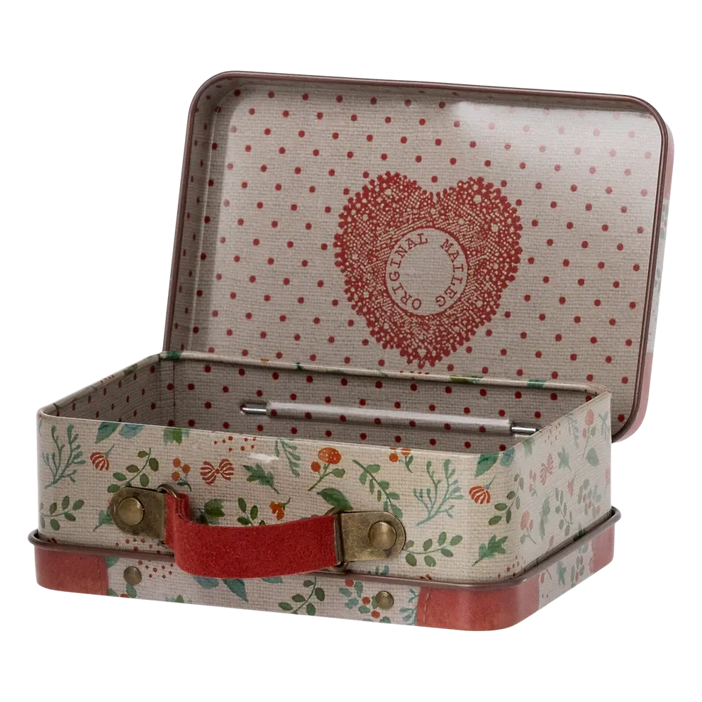 Maileg metal suitcase travel - holly