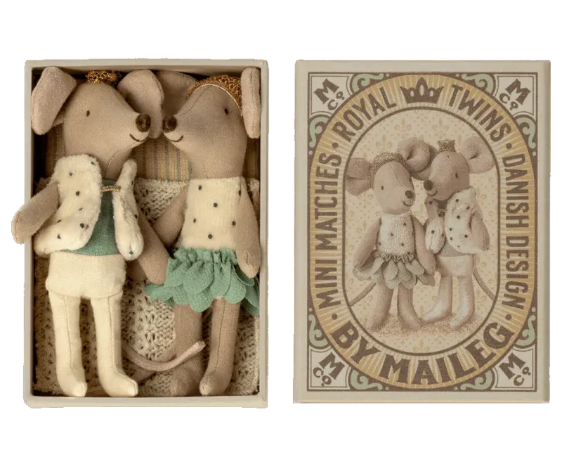 Maileg Royal twins mice, Little sister and brother in box