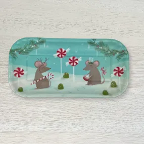 Melamine "Paper" Tray | Christmas Mice