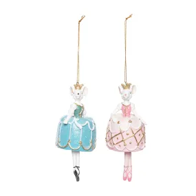 Mice Ballerinas Ornaments, Asst. 2
