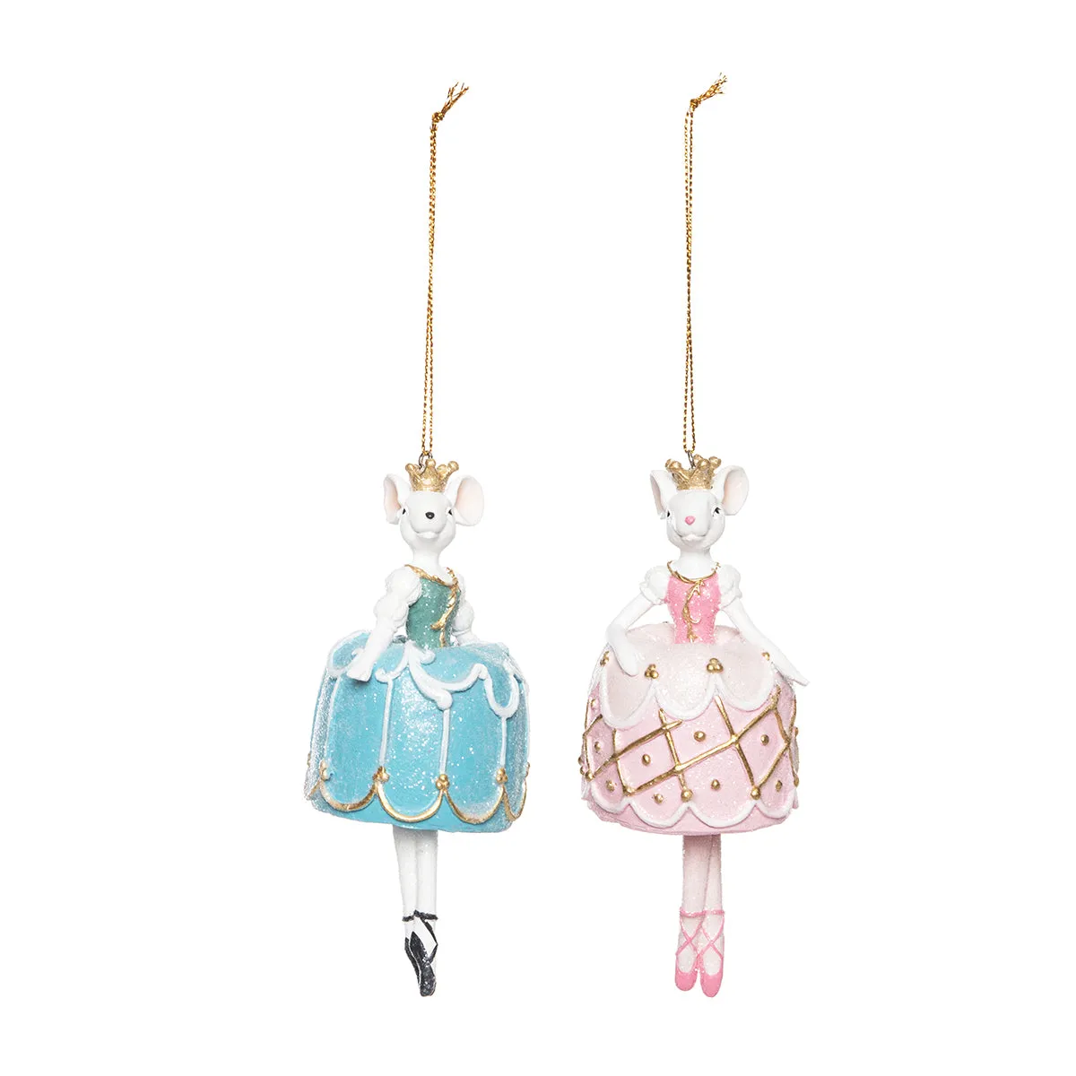 Mice Ballerinas Ornaments, Asst. 2
