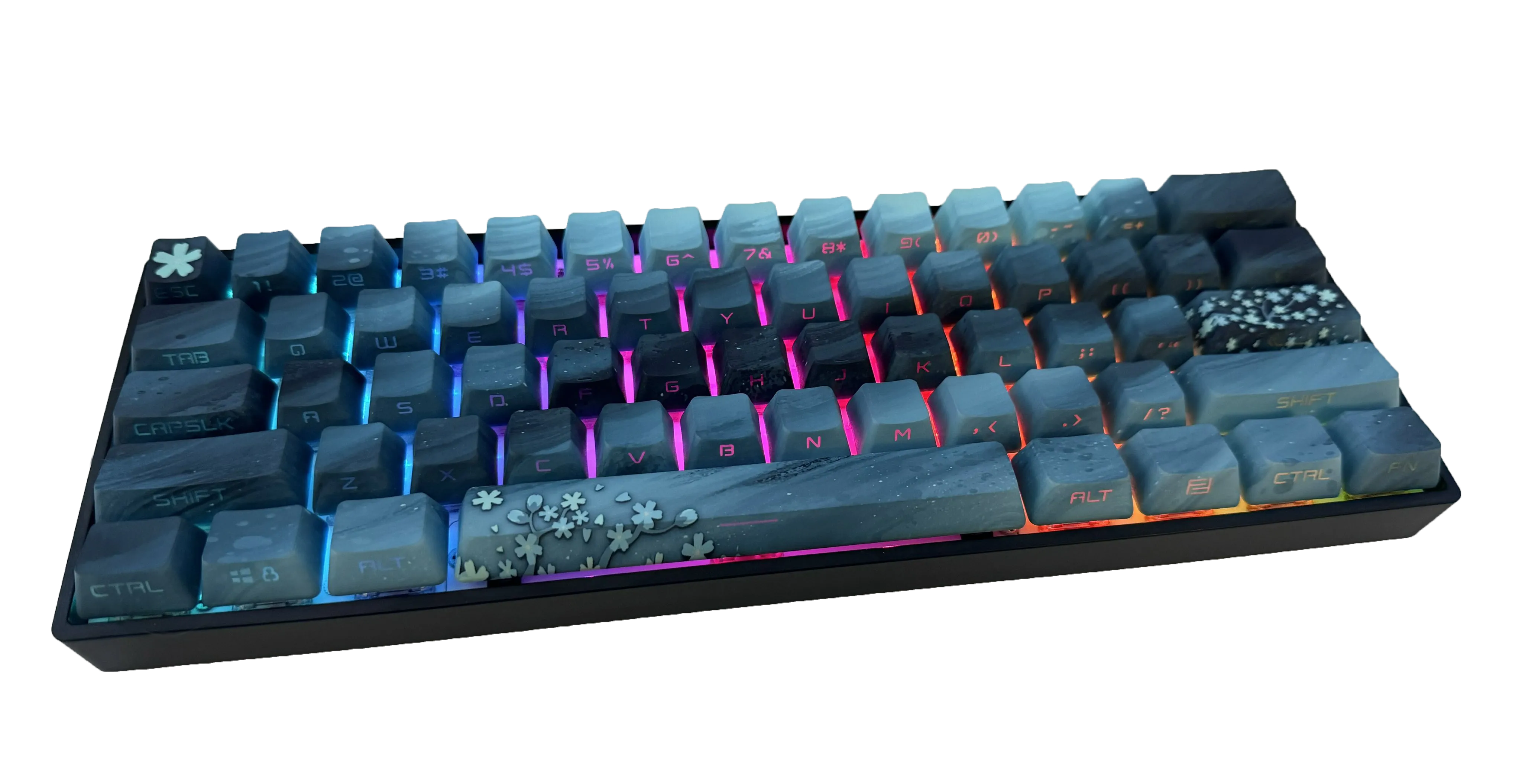 Midnight Sakura Keycap Set - Alpherior Keys