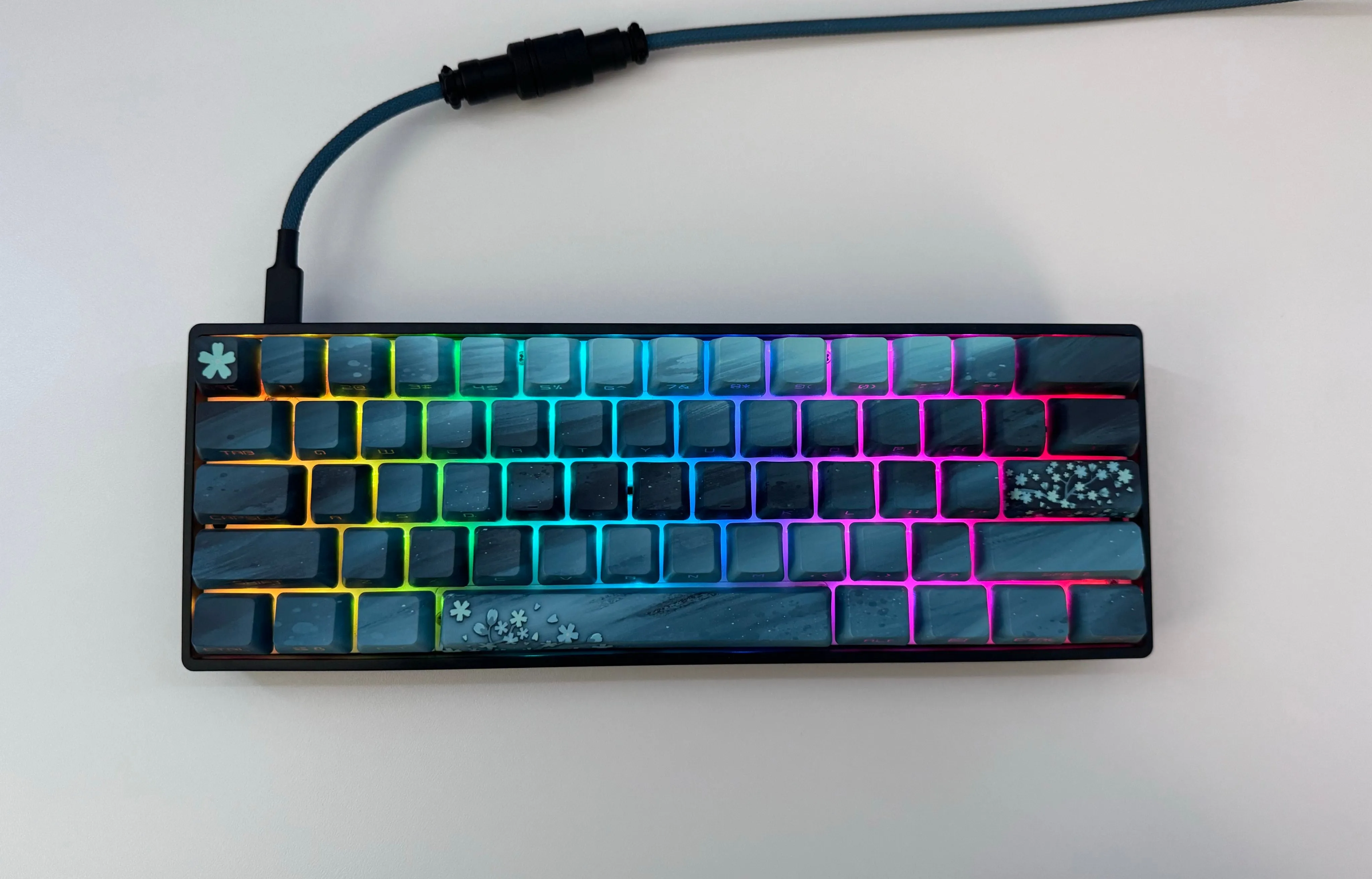 Midnight Sakura Keycap Set - Alpherior Keys