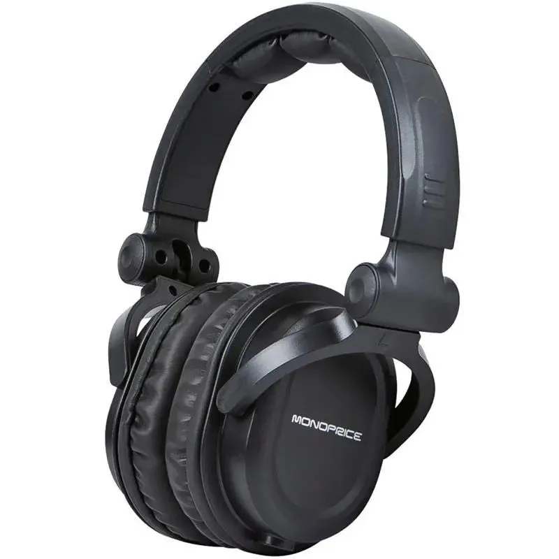 Monoprice 8323 Premium Hi-Fi Over the Ear DJ Style Pro Headphones