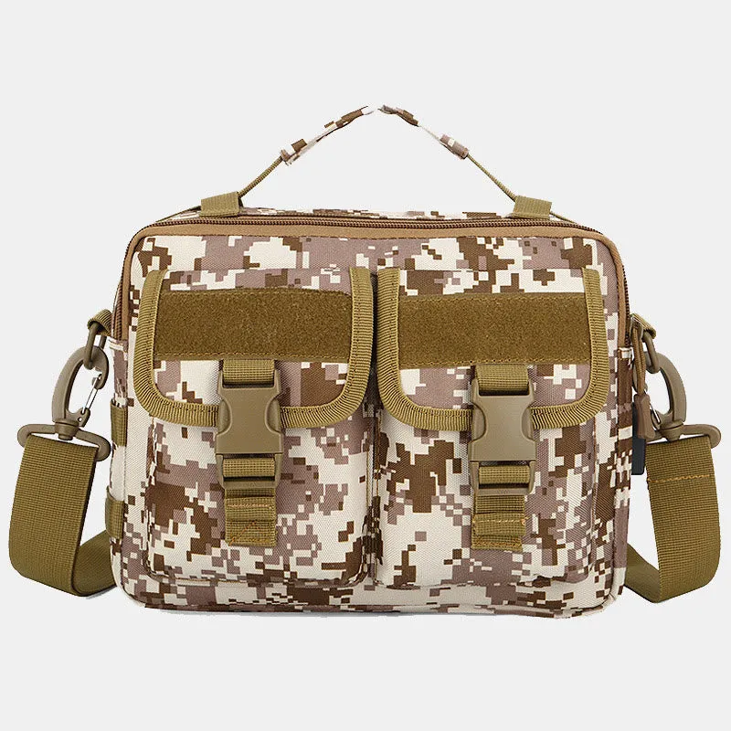 Multi-Pocket Tactical Outdoor Messenger Bag with USB Charging Port