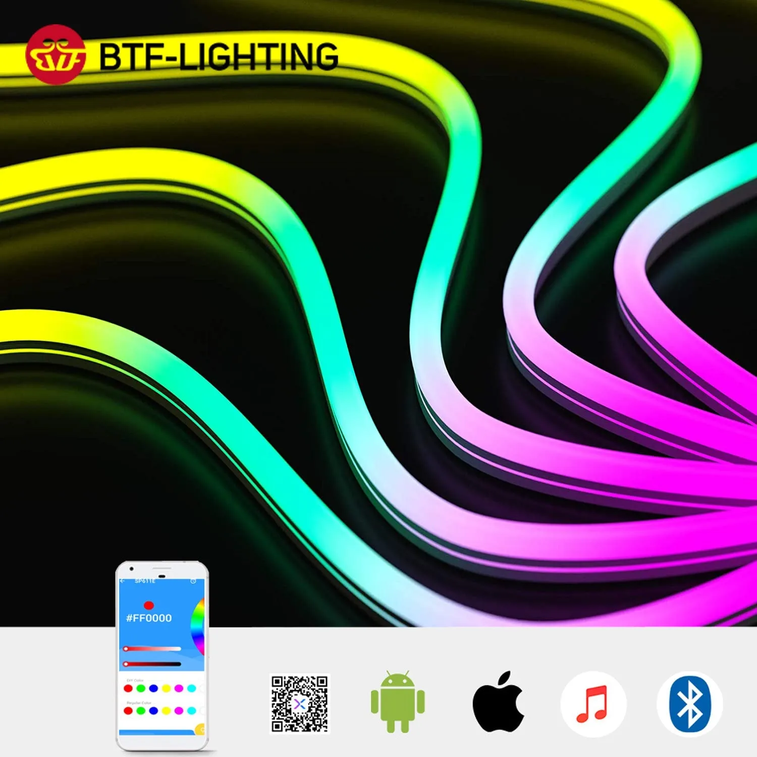 Music Dreamcolor LED Neon Light Kits Silica Gel Lights WS2811 LED Strip RGB 5050 Addressable Tape DC12V