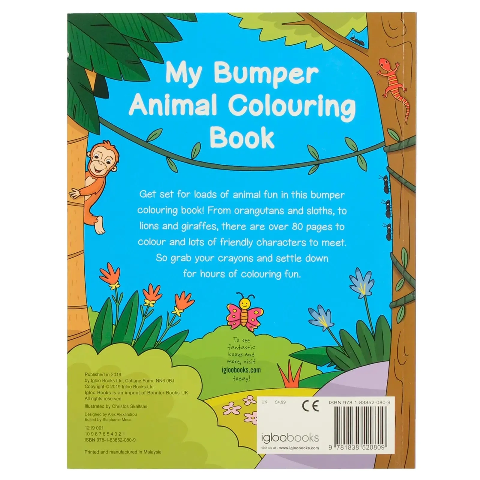 My Bumper Animal Colouring Book Jungle Sea Farm Over 80 Pages