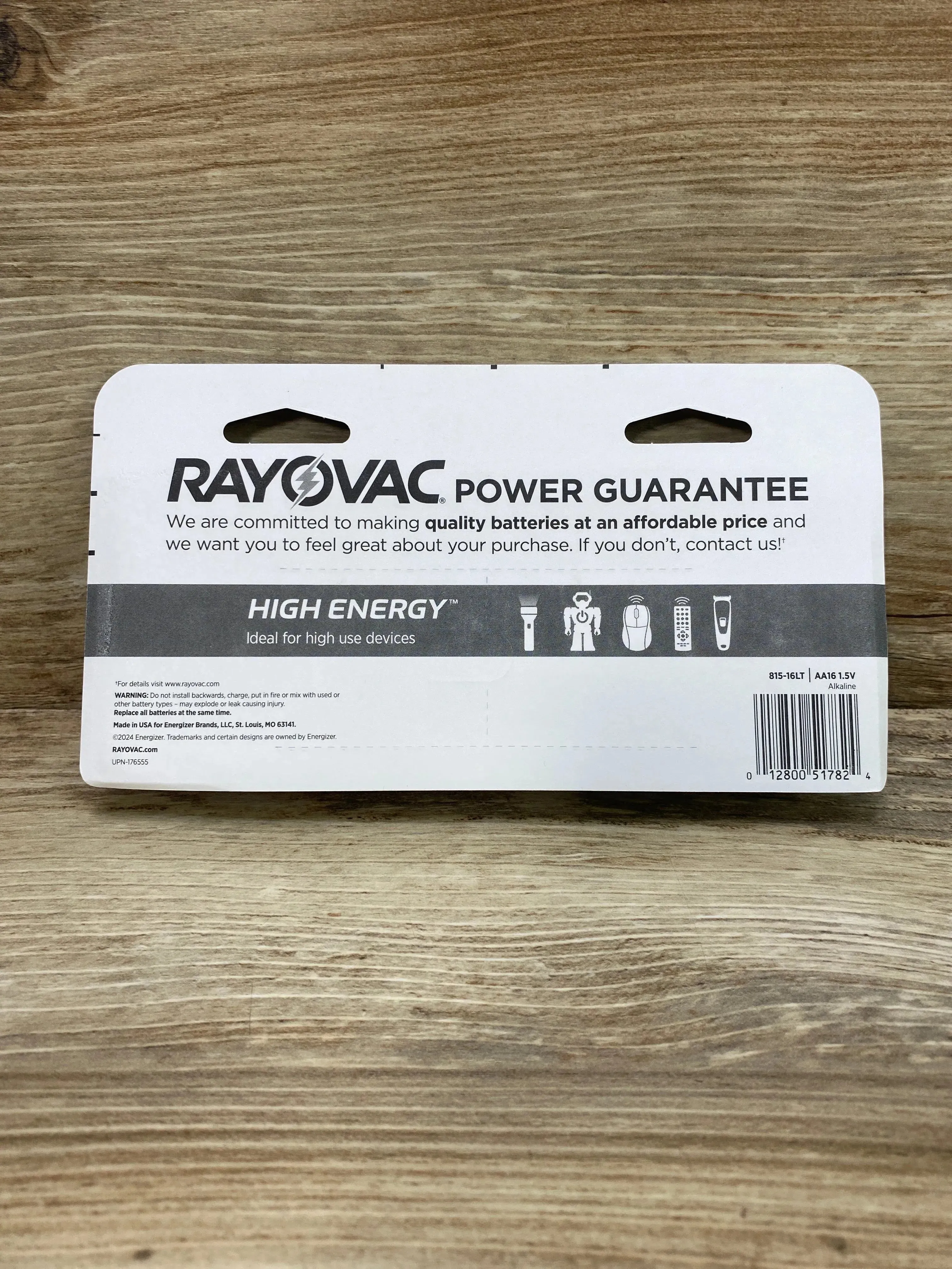 NEW Rayovac High Energy AA Batteries (16 Pack), Double A Alkaline Batteries