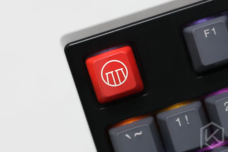 Novelty moji Shine Through Keycaps ABS Etched, Shine-Through mood expression black red for custom mechanical keyboards