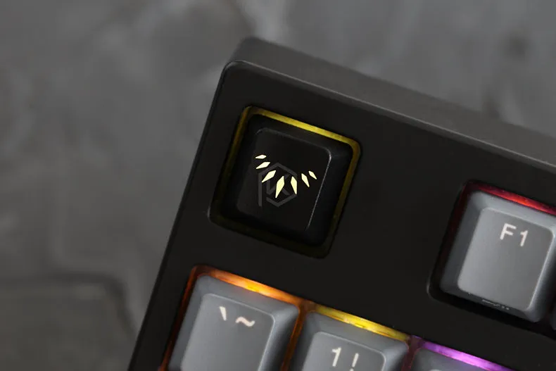 Novelty Shine Through Keycaps ABS Etched, Shine-Through black panther black red custom mechanical keyboards