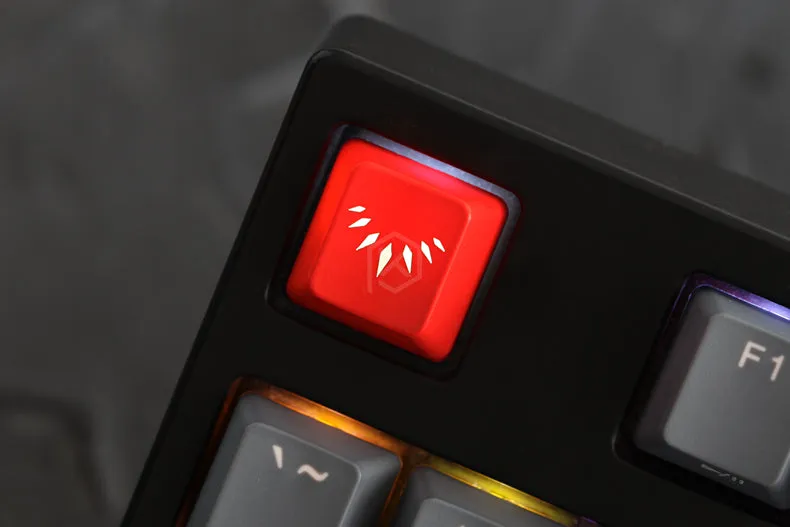 Novelty Shine Through Keycaps ABS Etched, Shine-Through black panther black red custom mechanical keyboards