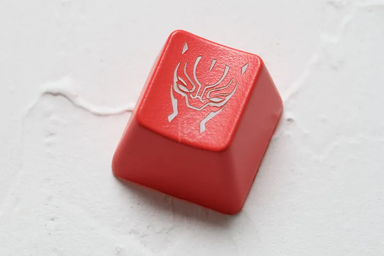 Novelty Shine Through Keycaps ABS Etched, Shine-Through black panther black red custom mechanical keyboards