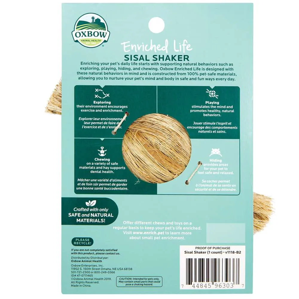 Oxbow Enriched Life Sisal Shaker For Small Animals
