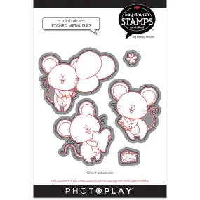 PhotoPlay Say It With Stamps Die Set - Mini Mice*