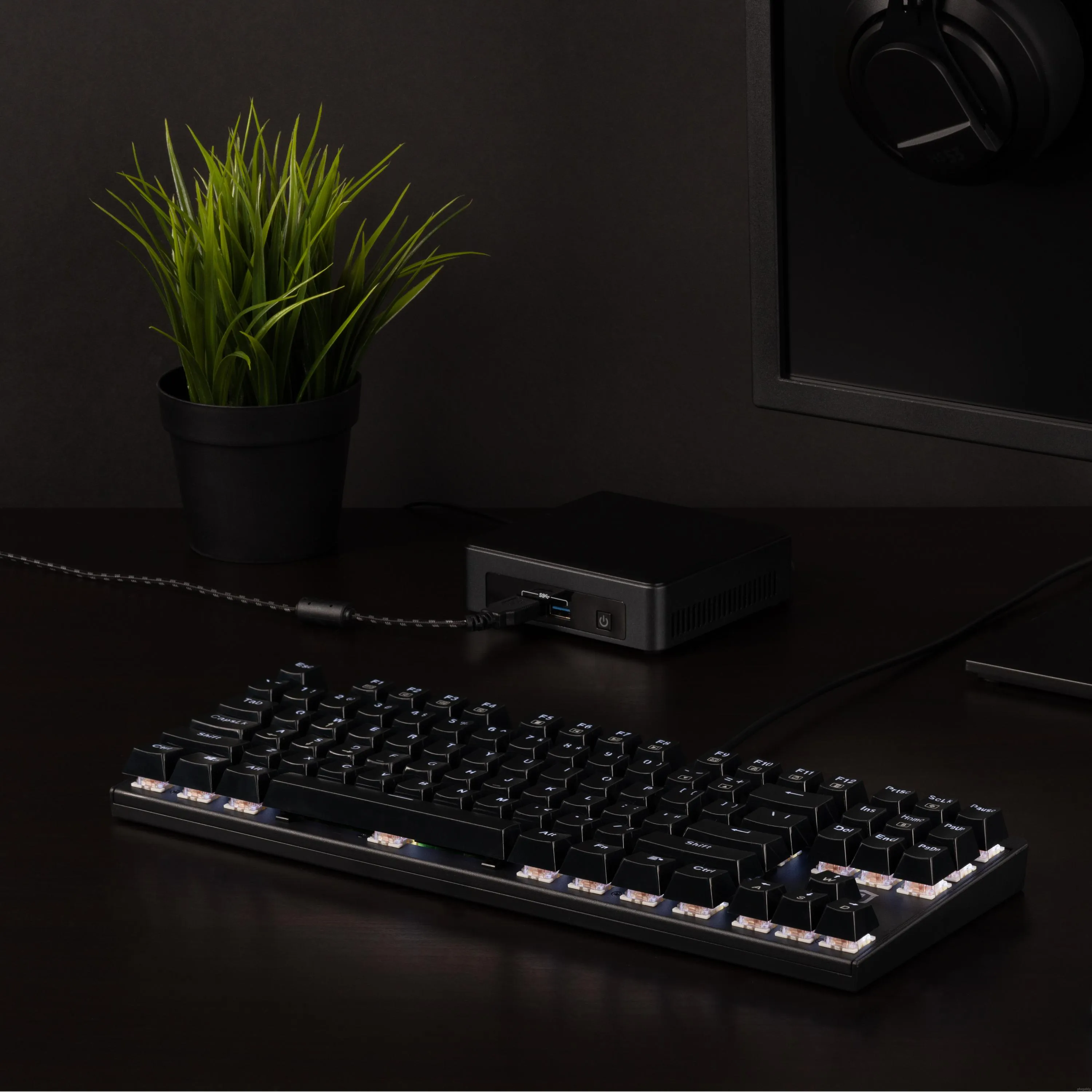 Plugable Compact 87-Key Mechanical Keyboard With Blue-Style Switches
