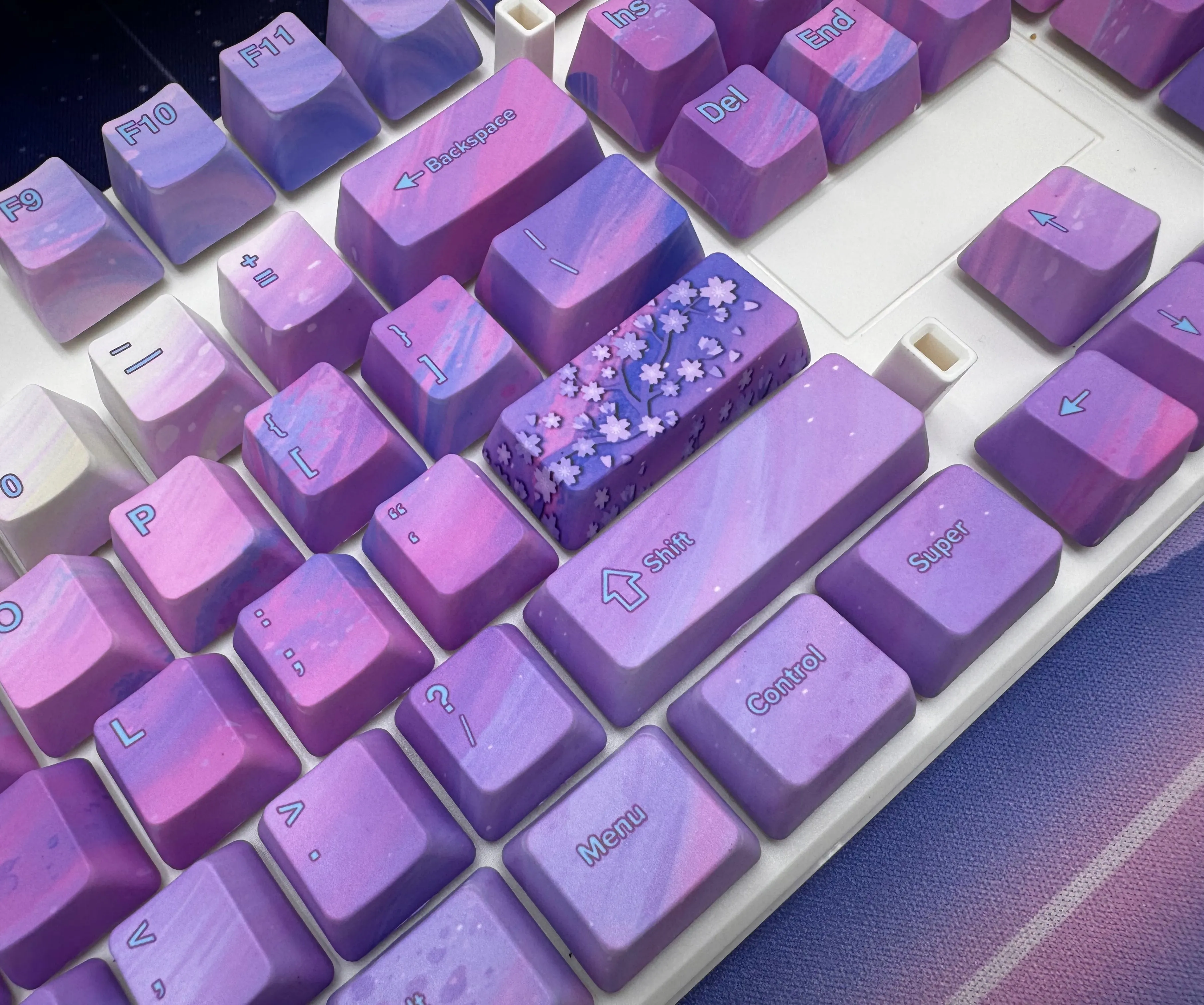 Purple Sakura Keycap Set - Alpherior Keys