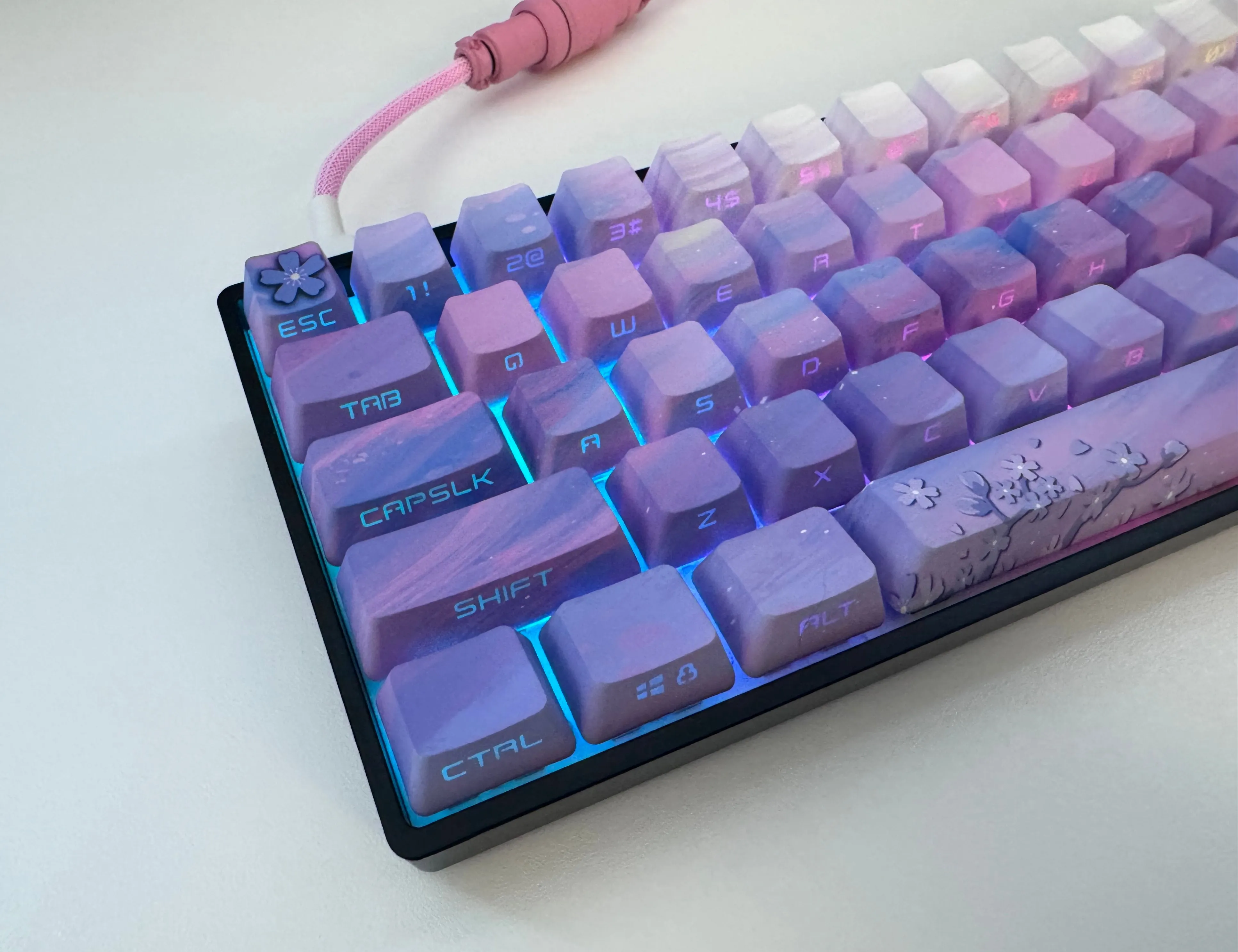 Purple Sakura Keycap Set - Alpherior Keys