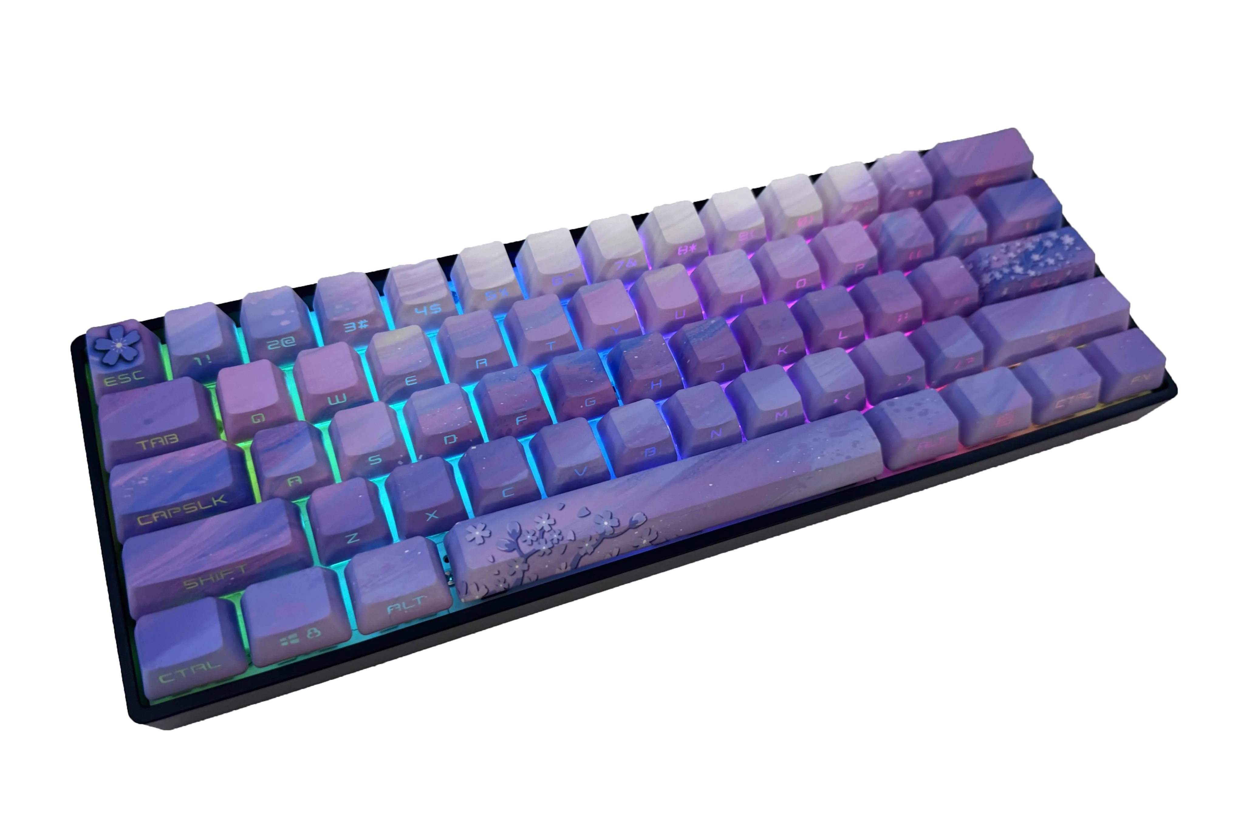 Purple Sakura Keycap Set - Alpherior Keys